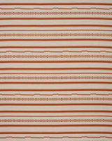 Schumacher Skyline Stripes Reversible Burnt Orange Fabric