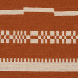 Schumacher Skyline Stripes Reversible Burnt Orange Fabric