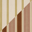 Schumacher Double Face Stripes Terracotta Lime Fabric