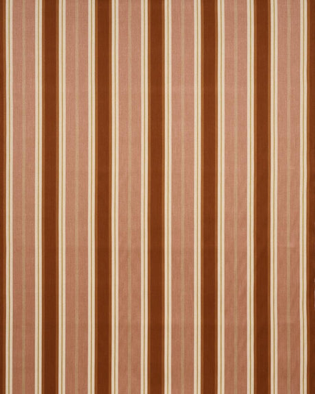 Schumacher Double Face Stripes Terracotta Lime Fabric