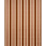 Schumacher Double Face Stripes Terracotta Lime Fabric