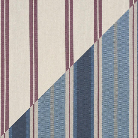 Schumacher Double Face Stripes Denim Ros Fabric