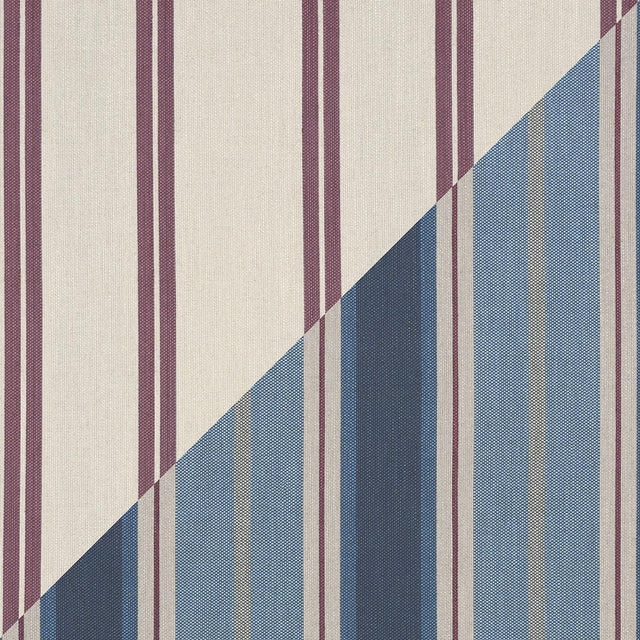 Schumacher Double Face Stripes Denim Ros Fabric