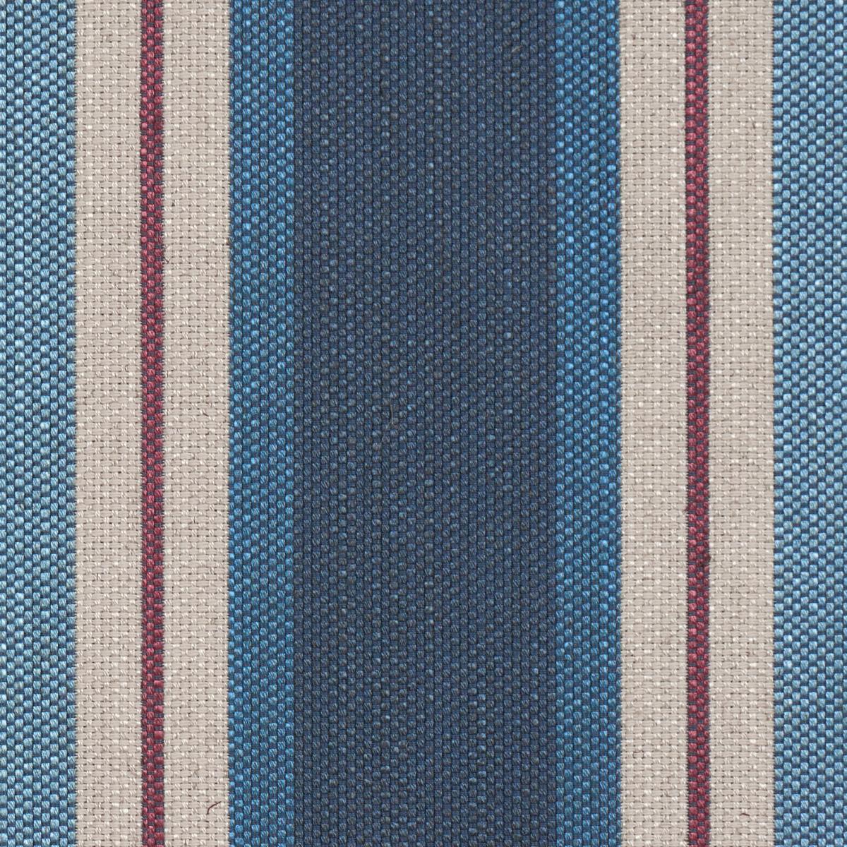 Schumacher Double Face Stripes Denim Ros Fabric