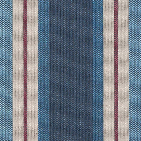Schumacher Double Face Stripes Denim Ros Fabric
