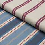 Schumacher Double Face Stripes Denim Rosé Fabric