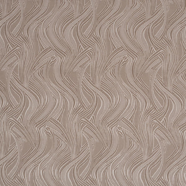 Schumacher Quilted Waves Indoor/Outdoor Metallic Brown Fabric