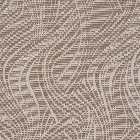 Schumacher Quilted Waves Indoor/Outdoor Metallic Brown Fabric