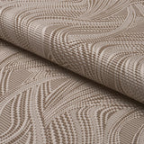 Schumacher Quilted Waves Indoor/Outdoor Metallic Brown Fabric