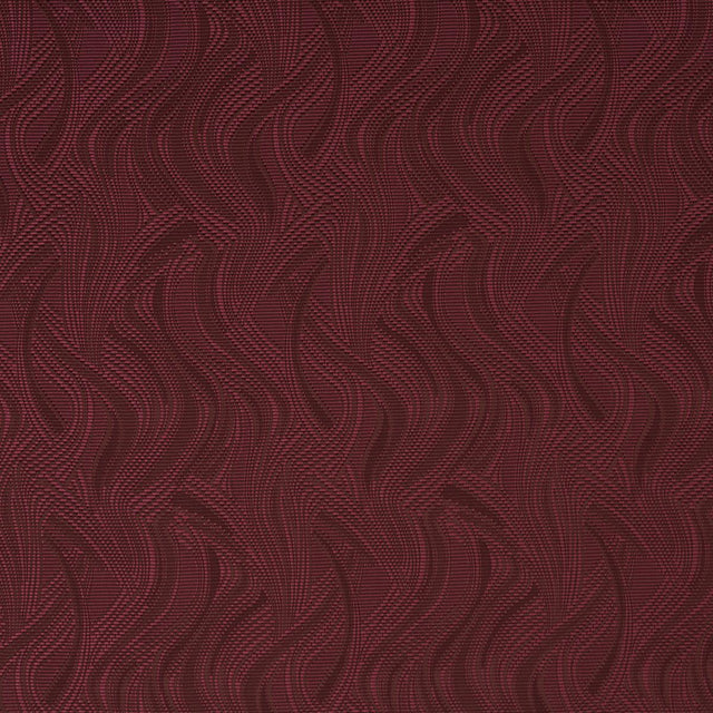 Schumacher Quilted Waves Indoor/Outdoor Merlot Fabric