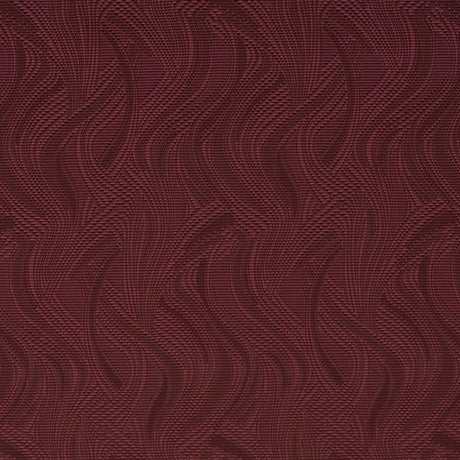 Schumacher Quilted Waves Indoor/Outdoor Merlot Fabric