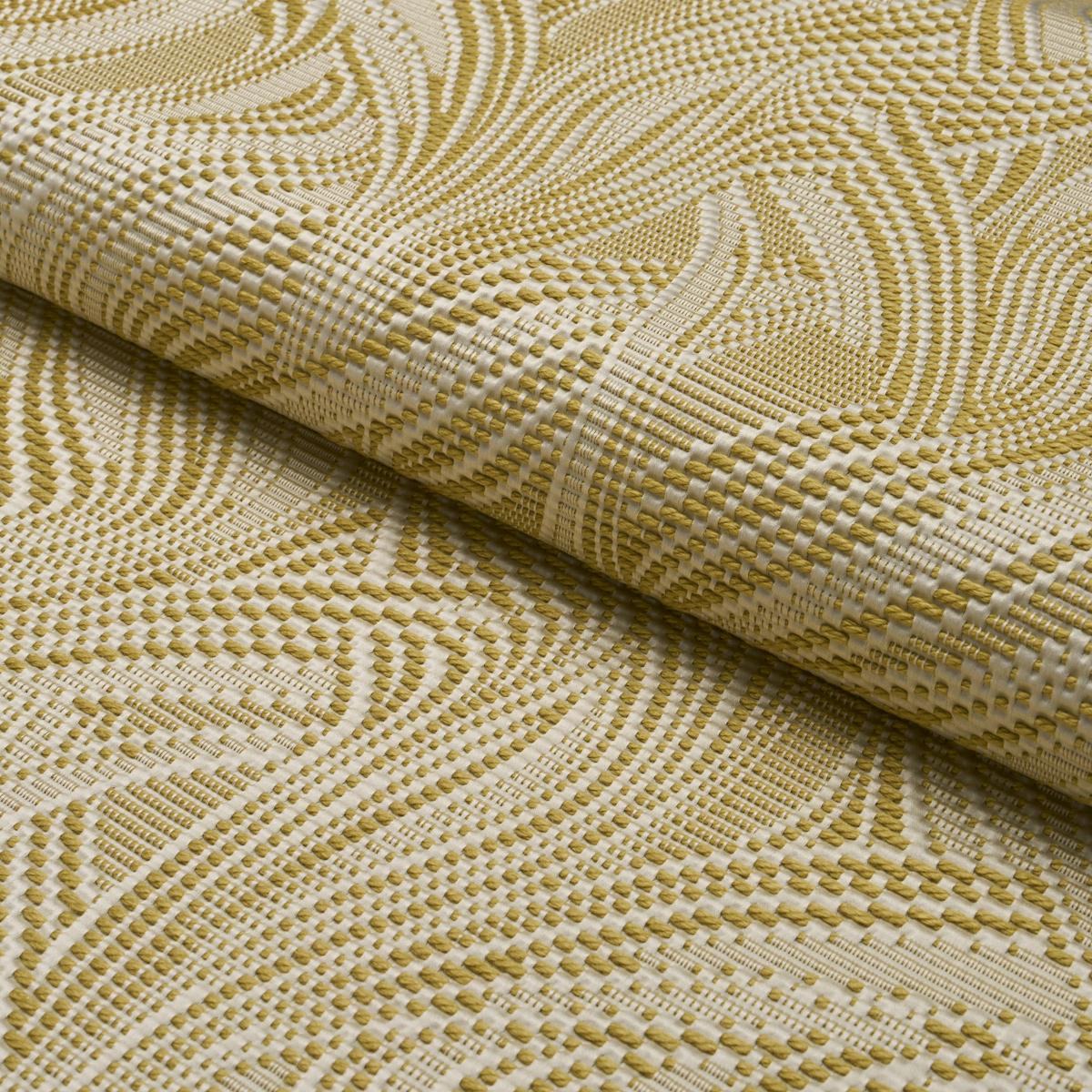Schumacher Quilted Waves Indoor/Outdoor Chartreuse Fabric