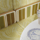 Schumacher Quilted Waves Indoor/Outdoor Chartreuse Fabric