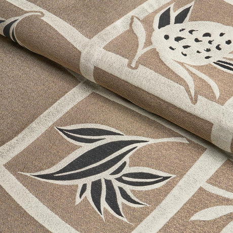 Schumacher High Line Metallic Brown Fabric