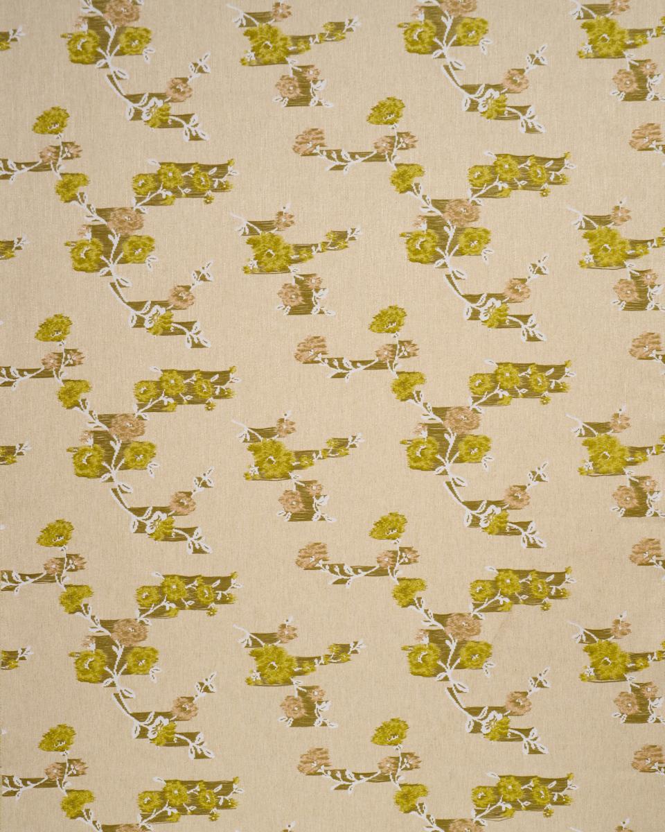Schumacher Trace Of Connection Silk Mustard Fabric