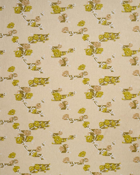 Schumacher Trace Of Connection Silk Mustard Fabric