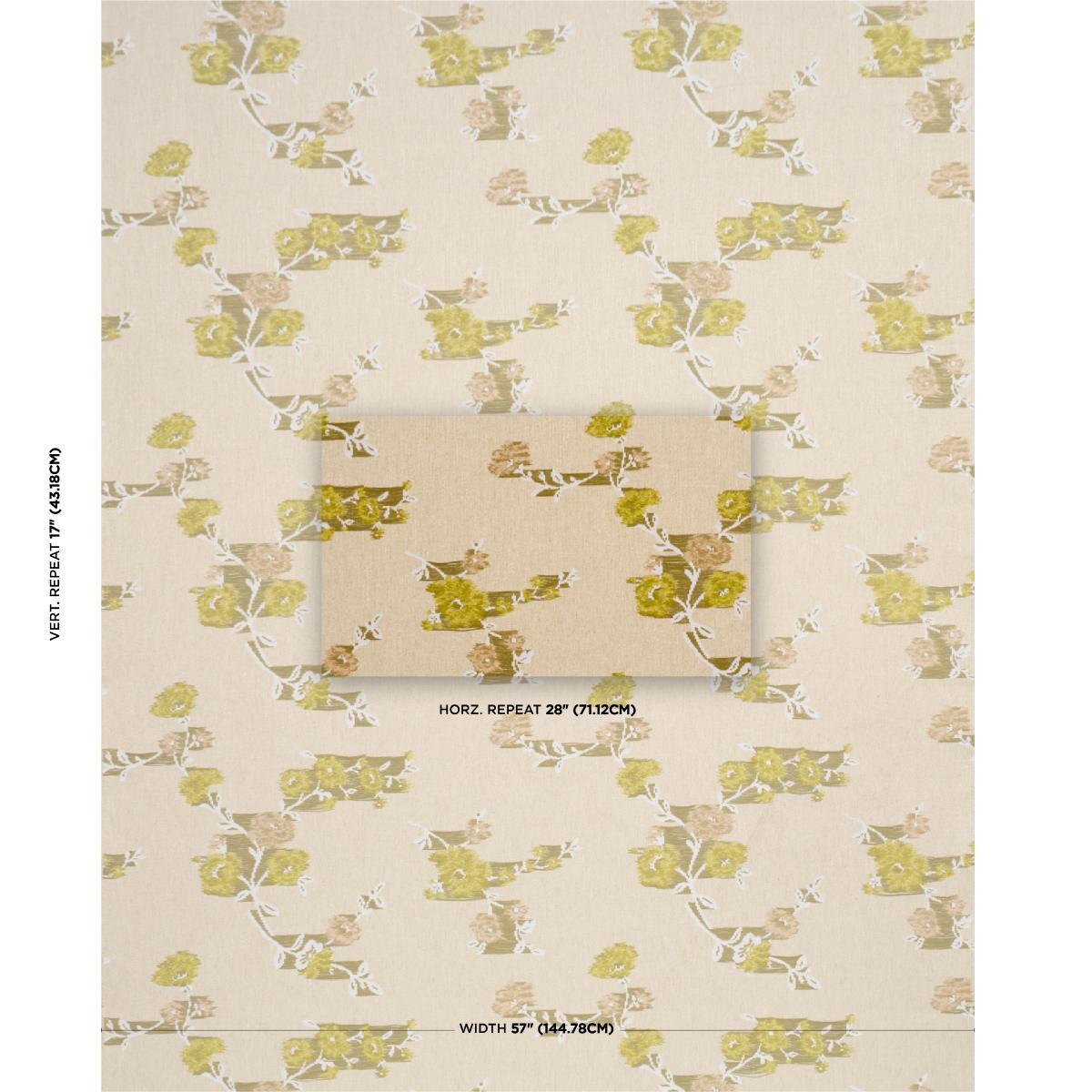 Schumacher Trace Of Connection Silk Mustard Fabric