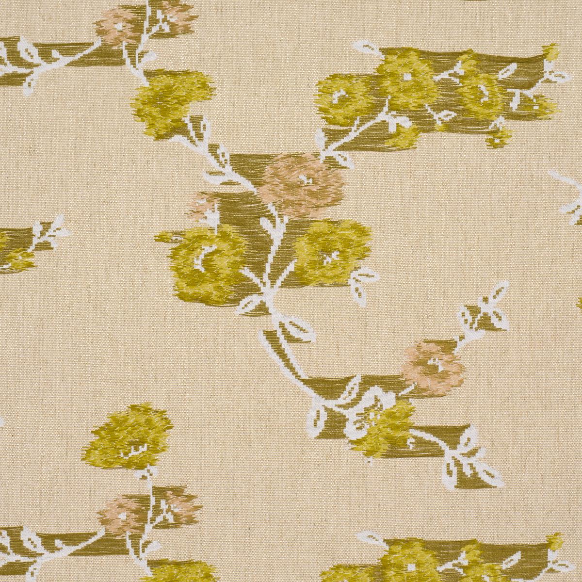 Schumacher Trace Of Connection Silk Mustard Fabric