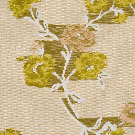 Schumacher Trace Of Connection Silk Mustard Fabric