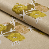 Schumacher Trace Of Connection Silk Mustard Fabric