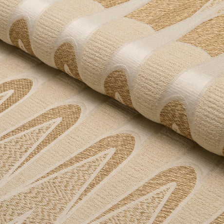 Schumacher Nightfall Skyline Antique Gold Fabric