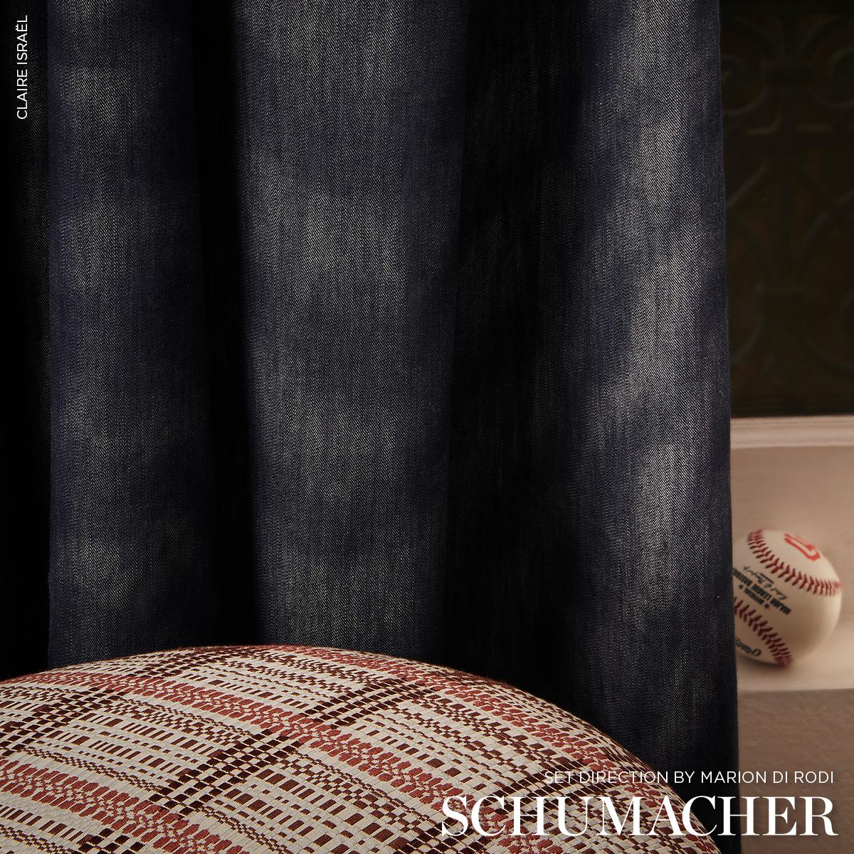 Schumacher Denim Moiré Denim Fabric