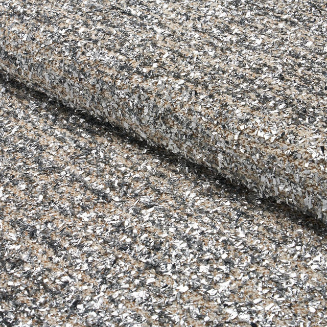 Schumacher Tenue De Soire Sparkling Silver Fabric