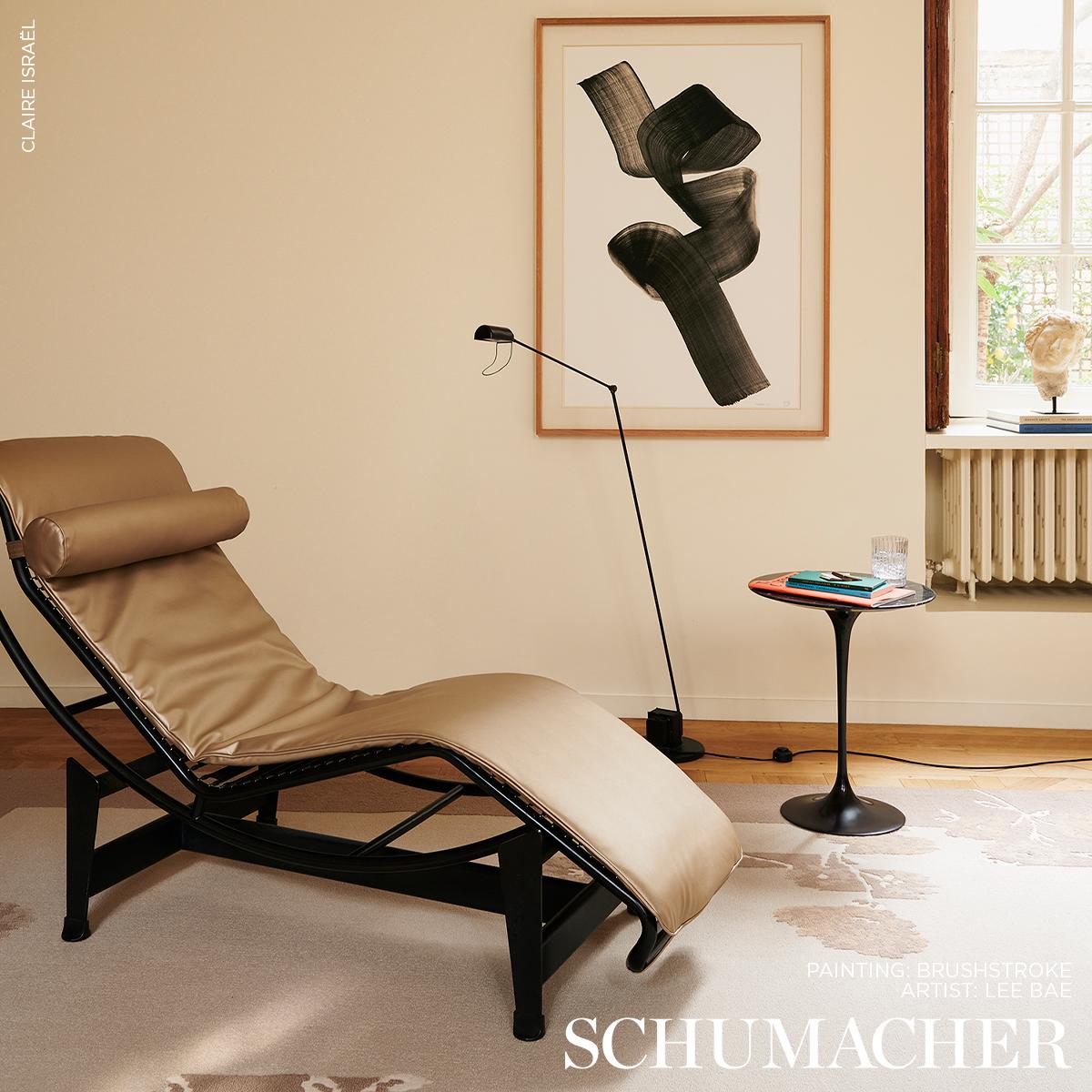 Schumacher Metallic Vegan Leather Outdoor Dune Fabric