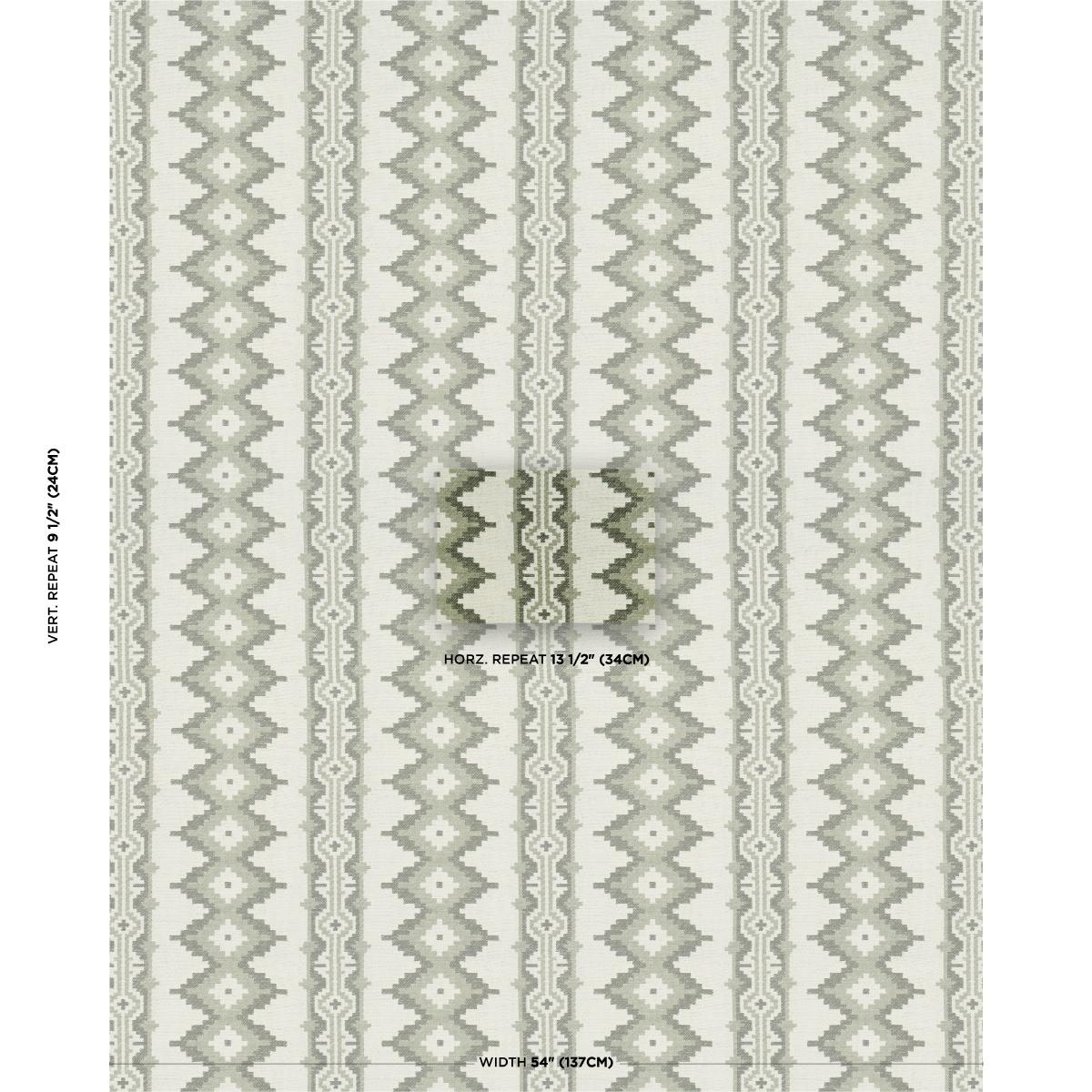 Schumacher Pathway Green Fabric