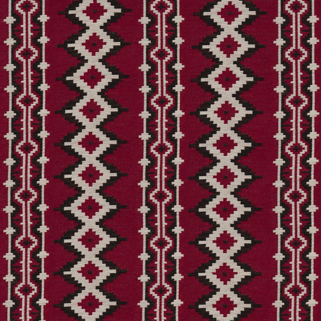 Schumacher Pathway Red Fabric