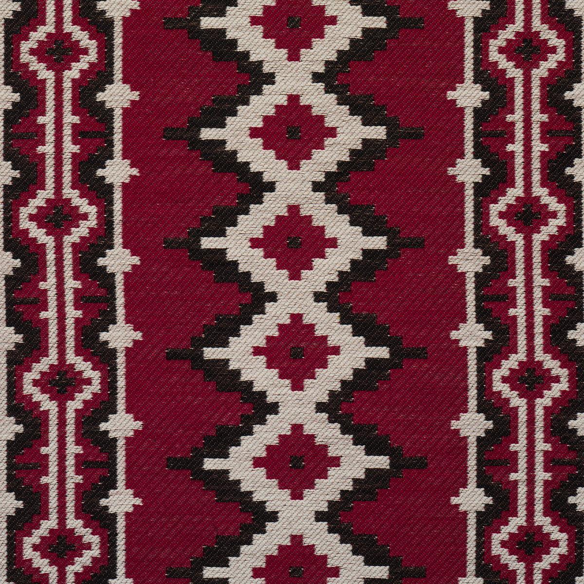 Schumacher Pathway Red Fabric