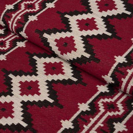 Schumacher Pathway Red Fabric