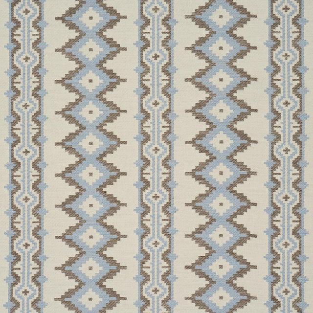 Schumacher Pathway Sky Fabric