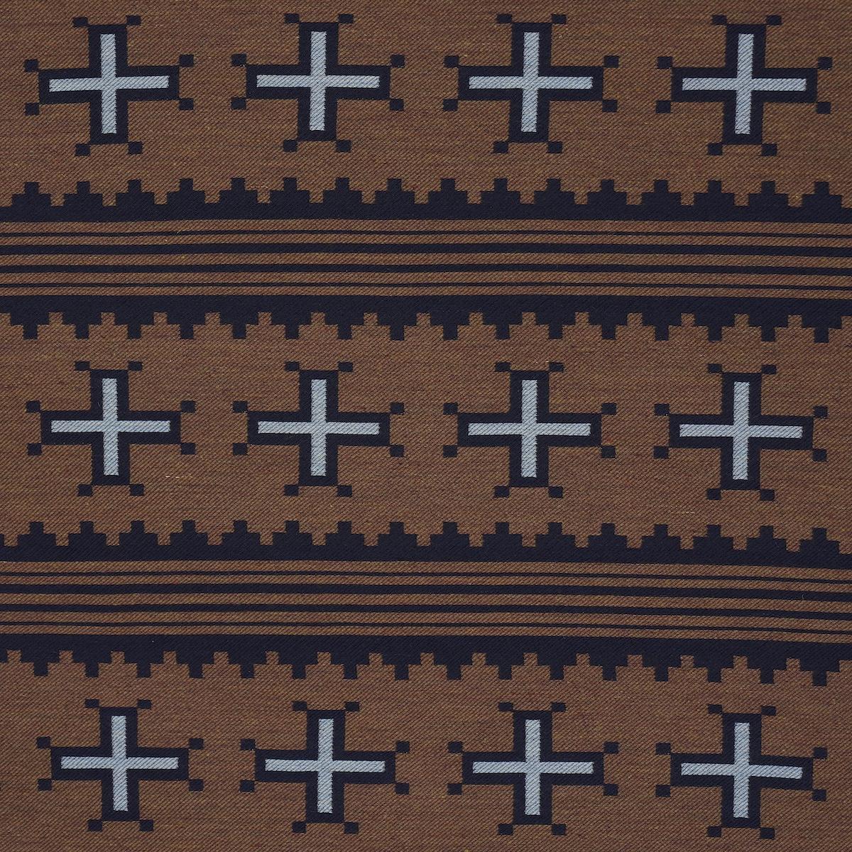 Schumacher Born For Water Terracotta Fabric