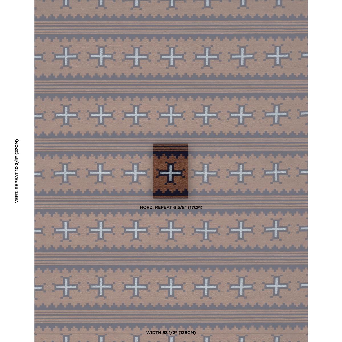 Schumacher Born For Water Terracotta Fabric