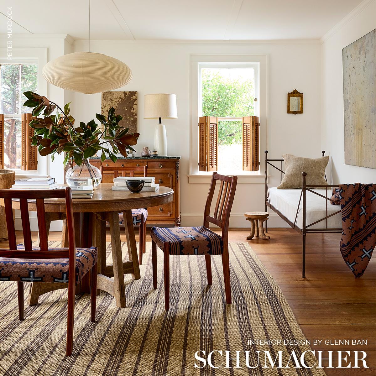 Schumacher Born For Water Terracotta Fabric