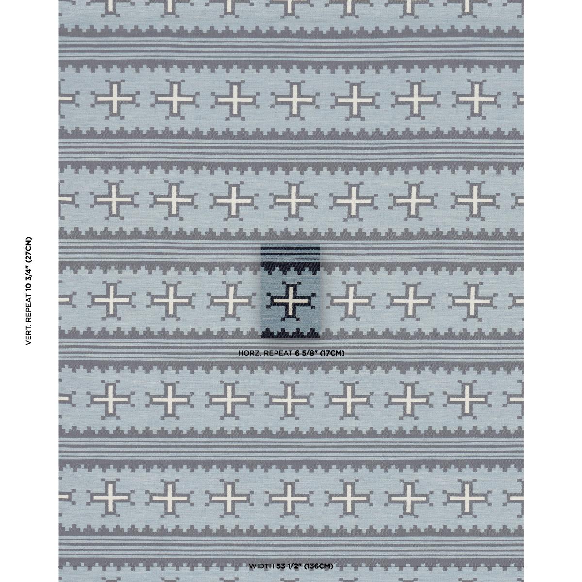 Schumacher Born For Water Sky Fabric