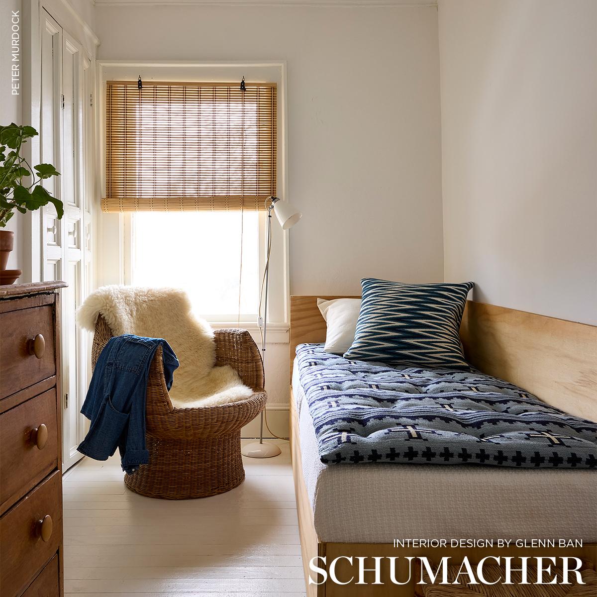 Schumacher Born For Water Sky Fabric