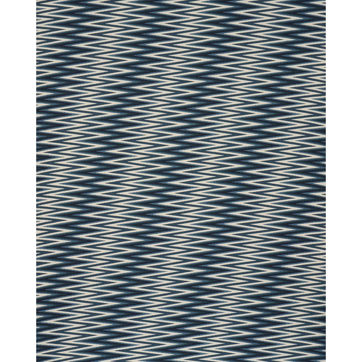 Schumacher Wedge Weave Blue Fabric