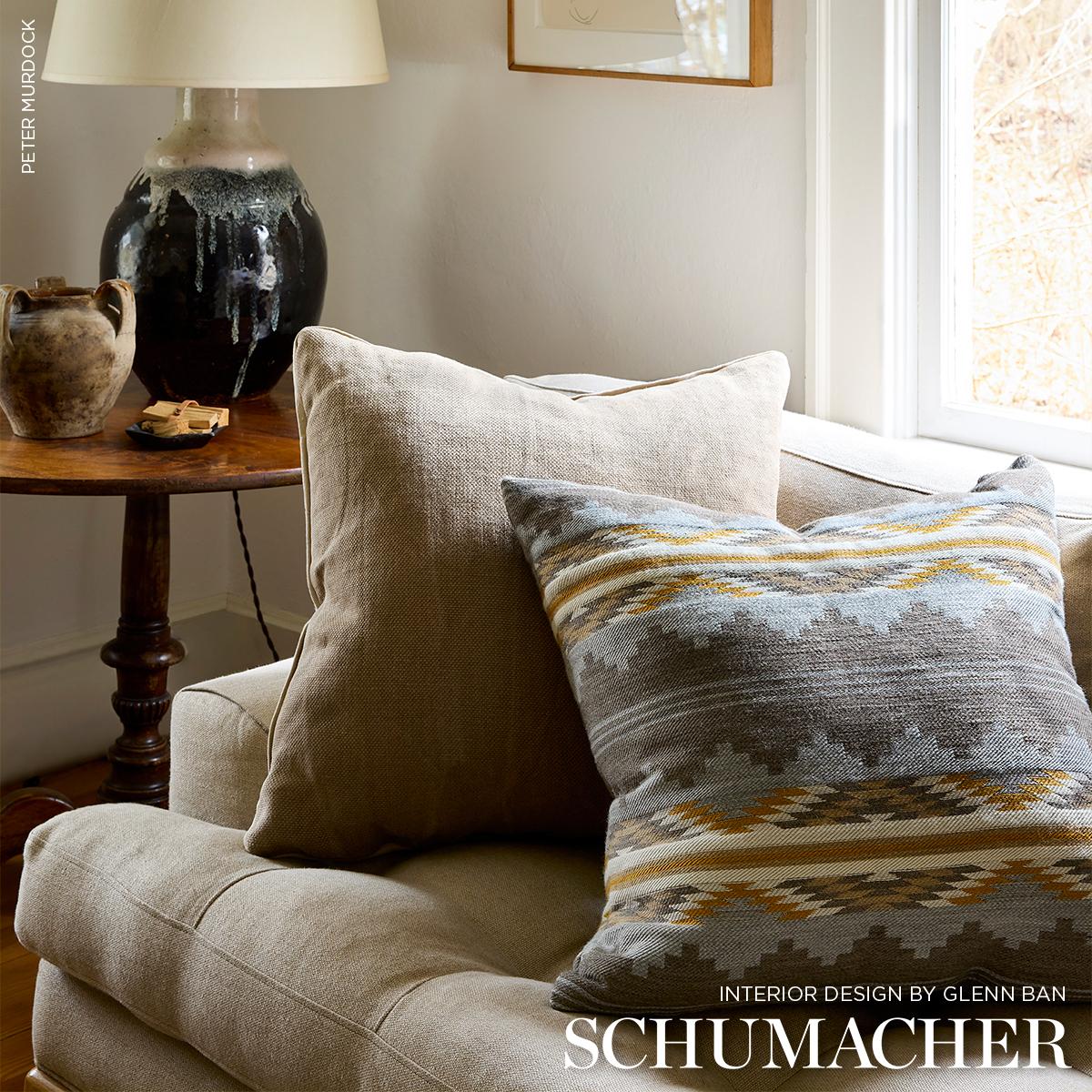 Schumacher Monsoon Neutral Fabric
