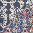 Schumacher Reversible Digital Damask Denim Fabric