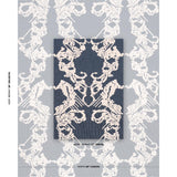 Schumacher Reversible Digital Damask Denim Fabric