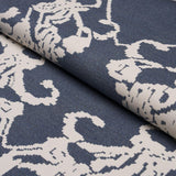 Schumacher Reversible Digital Damask Denim Fabric