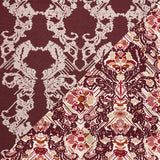 Schumacher Reversible Digital Damask Merlot Fabric