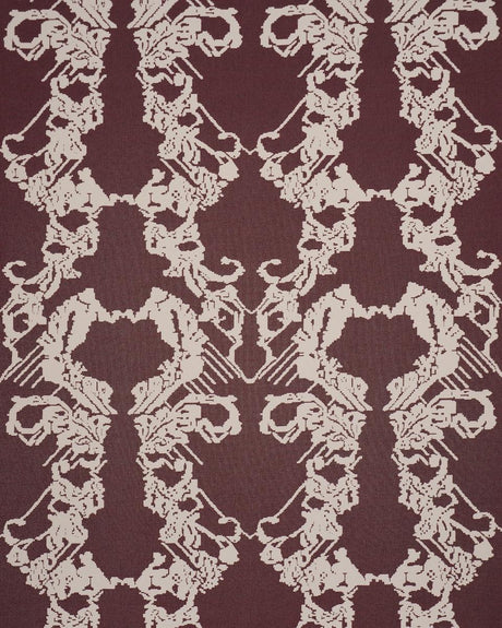 Schumacher Reversible Digital Damask Merlot Fabric