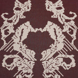 Schumacher Reversible Digital Damask Merlot Fabric