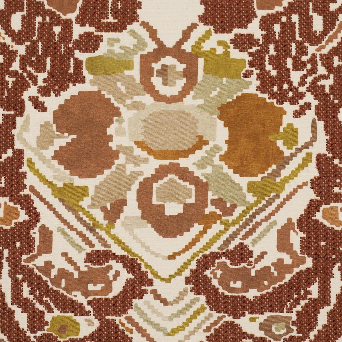 Schumacher Reversible Digital Damask Chartreuse Fabric