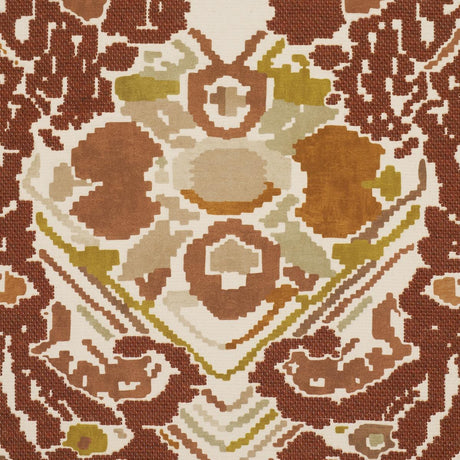 Schumacher Reversible Digital Damask Chartreuse Fabric