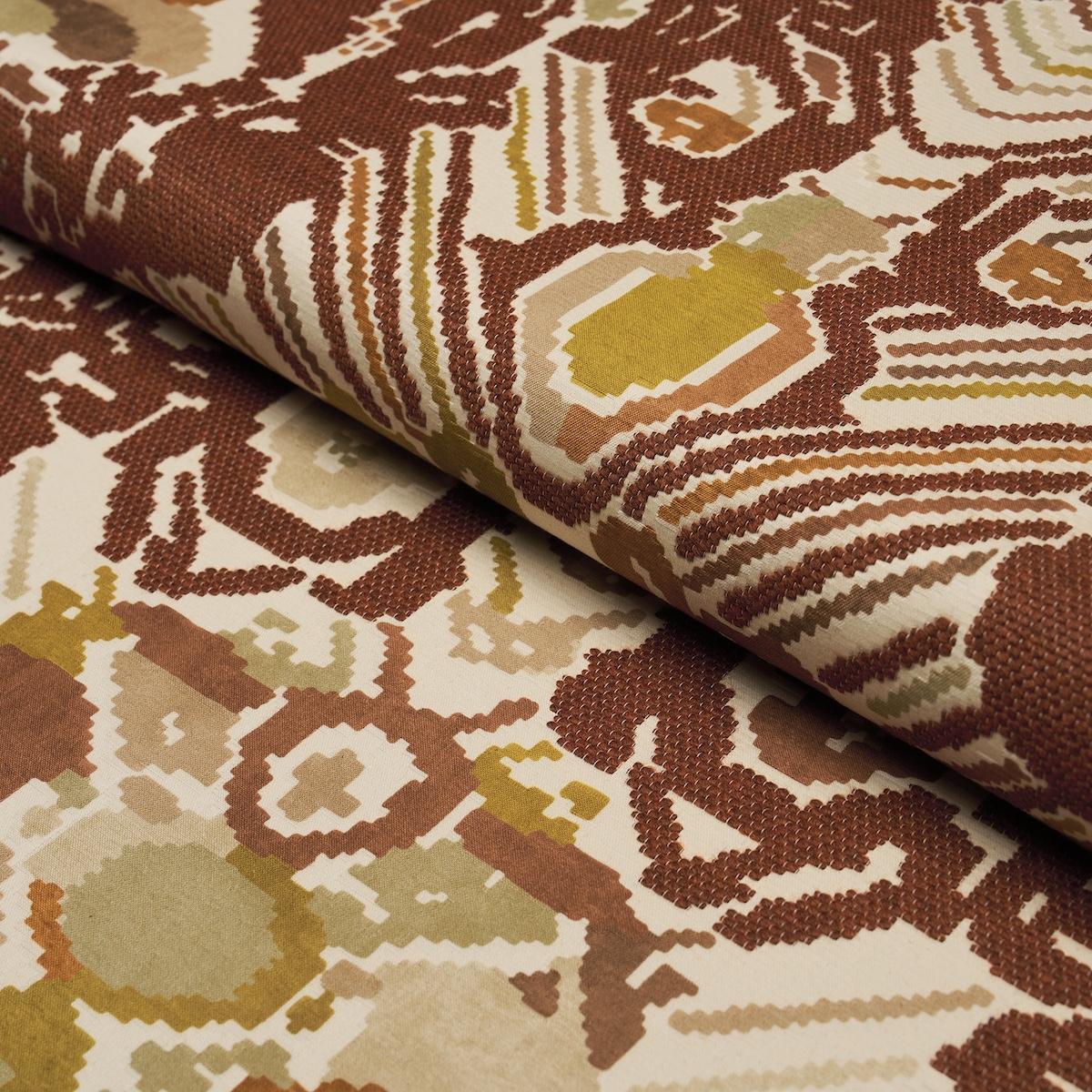 Schumacher Reversible Digital Damask Chartreuse Fabric