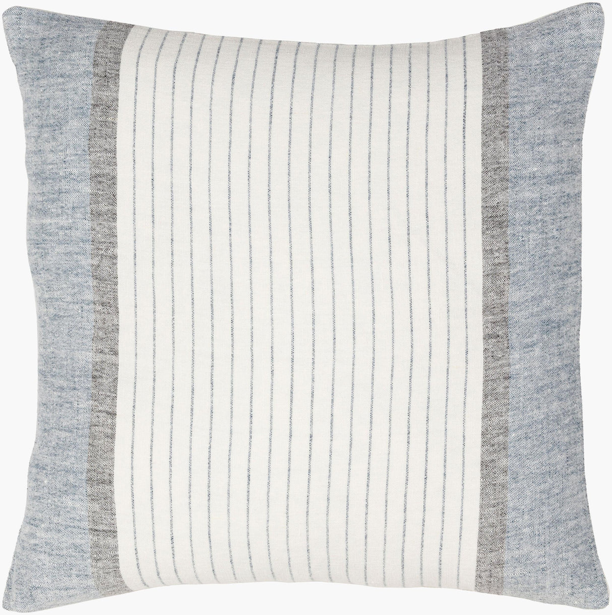 Surya Linen Stripe Buttoned LNB-004 20"L x 20"W Pillow